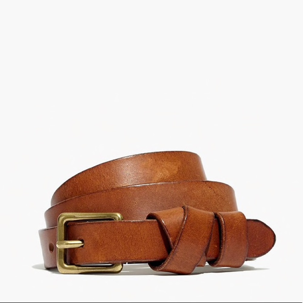 Madewell Leather Criss Cross Skinny Waist Belt